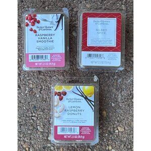 Better Home & Gardens - 3 Pack Scented Wax Cube - Raspberry /Gilded Spice/Lemon